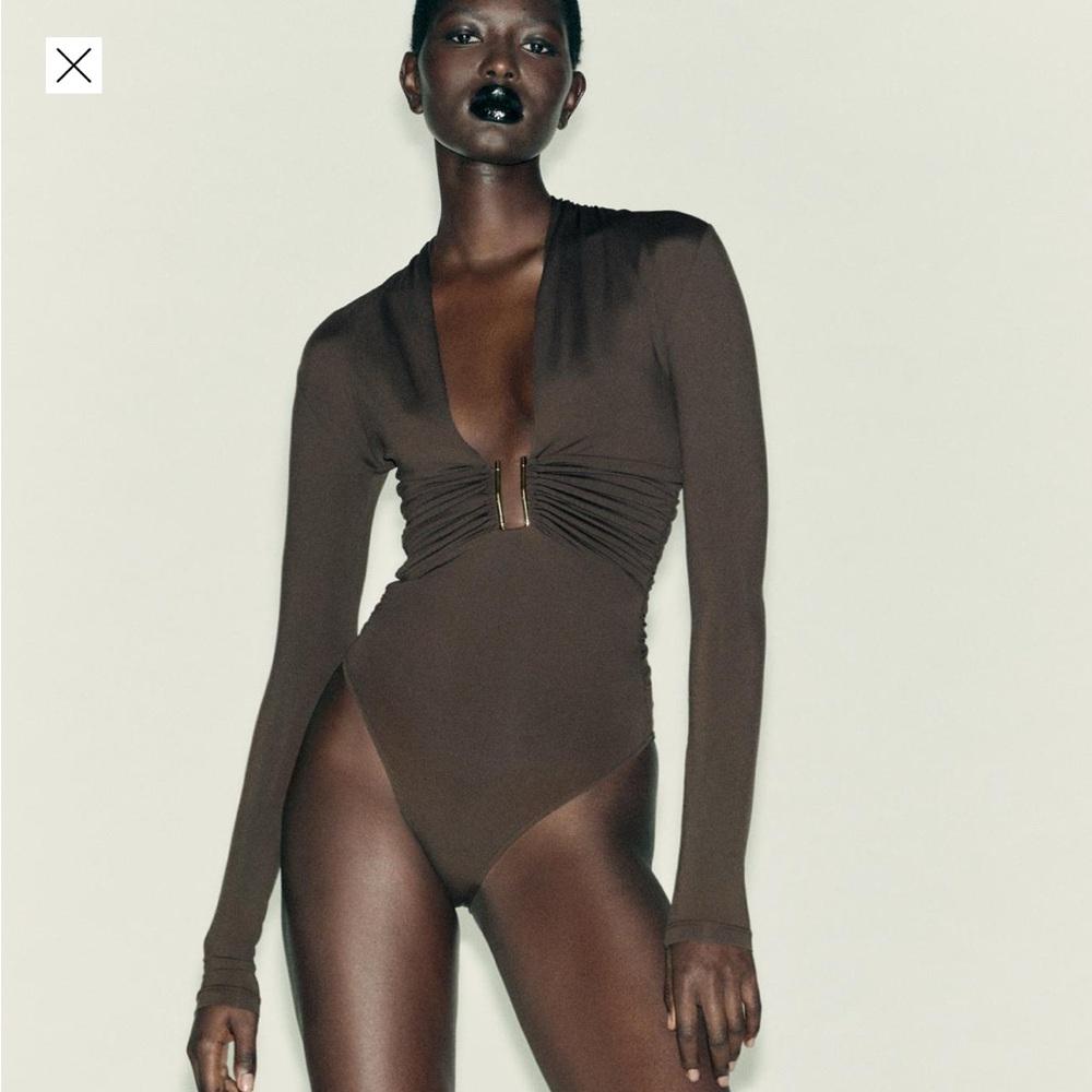 Zara draped polyamide bodysuit - Picture 7 of 7